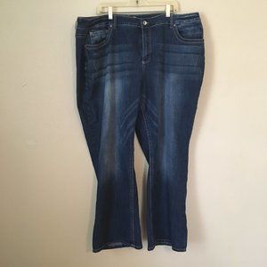 Womens 26W Plus Denim Jeans - Dark Wash